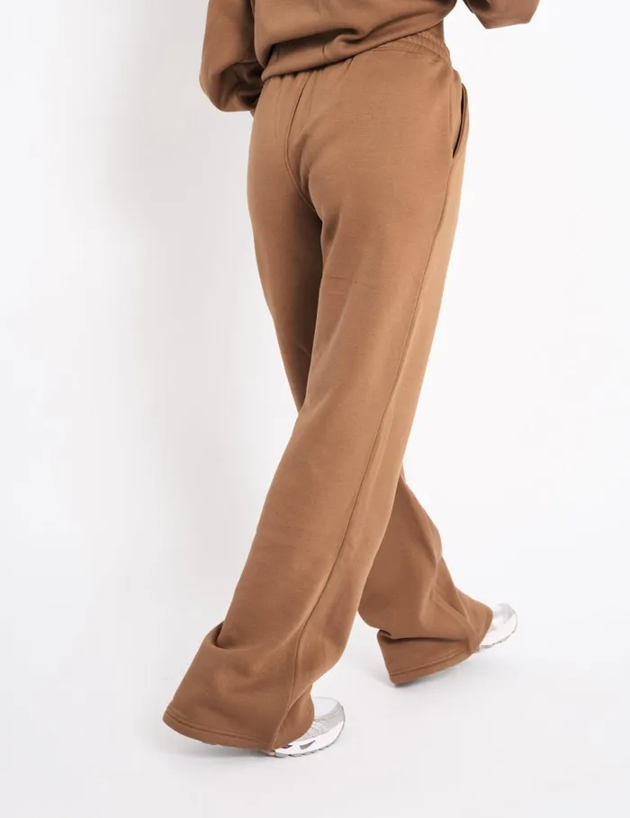 Women Kaiia Wide Leg Sweat Pants Gingerbread Gingerbread Public Desire Tailoring