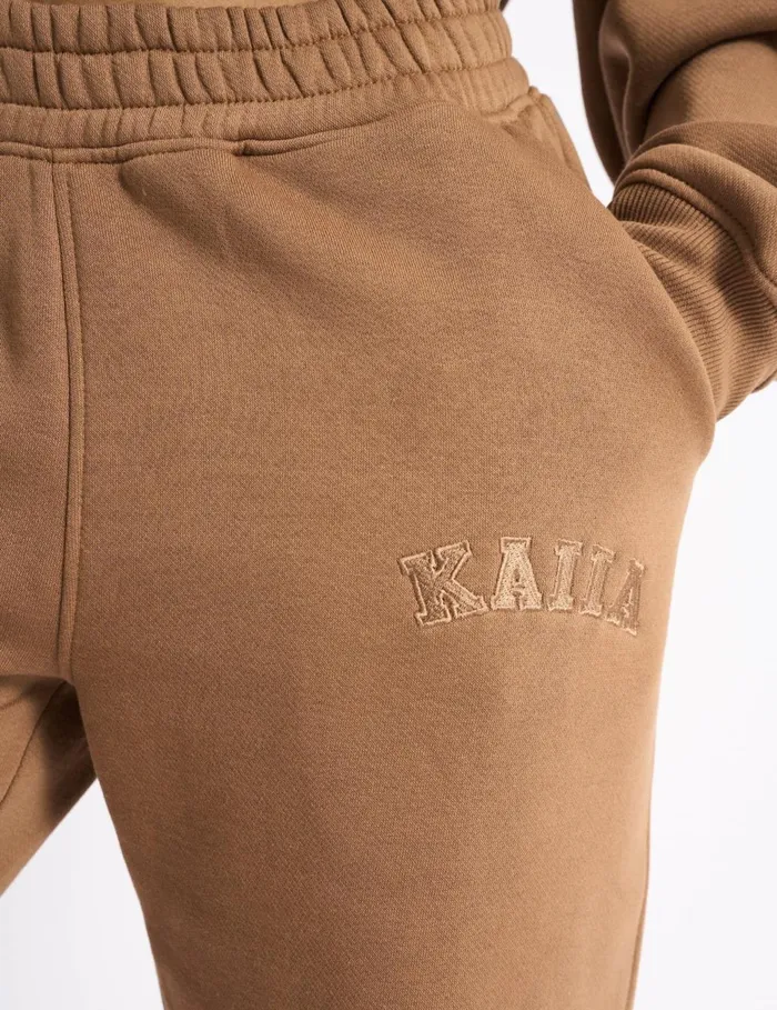 Women Kaiia Wide Leg Sweat Pants Gingerbread Gingerbread Public Desire Tailoring