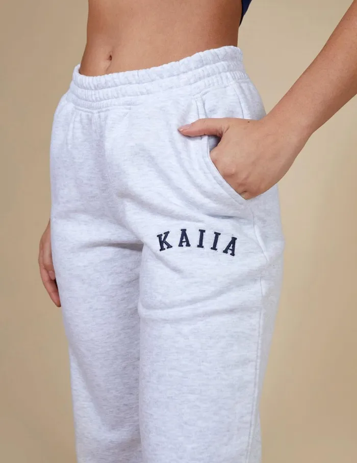 Women Kaiia Wide Leg Sweat Pants In Grey Marl Grey Public Desire Tracksuit