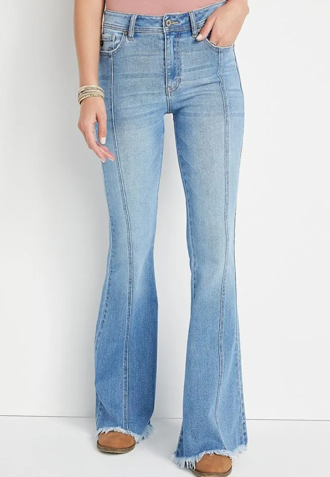 Women Kancan Flare High Rise Front Seam Jean Maurices Jeans