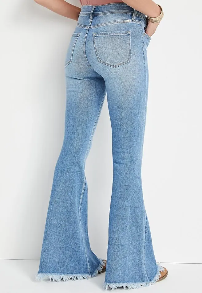 Women Kancan Flare High Rise Front Seam Jean Maurices Jeans