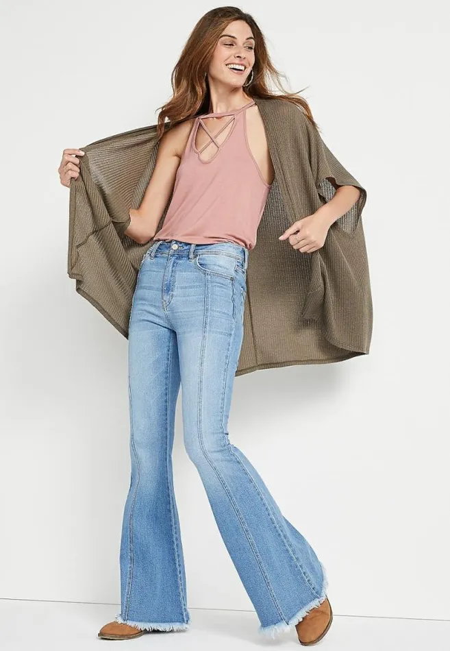 Women Kancan Flare High Rise Front Seam Jean Maurices Jeans