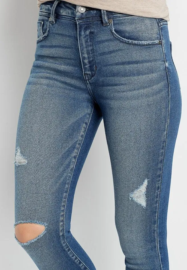 Women Kancan High Rise Medium Destructed Skinny Jean Maurices Jeans