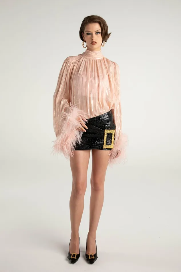 Women Keira Feather Top Nana Jacqueline Tops