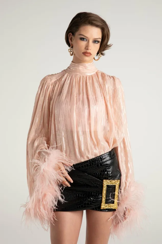 Women Keira Feather Top Nana Jacqueline Tops