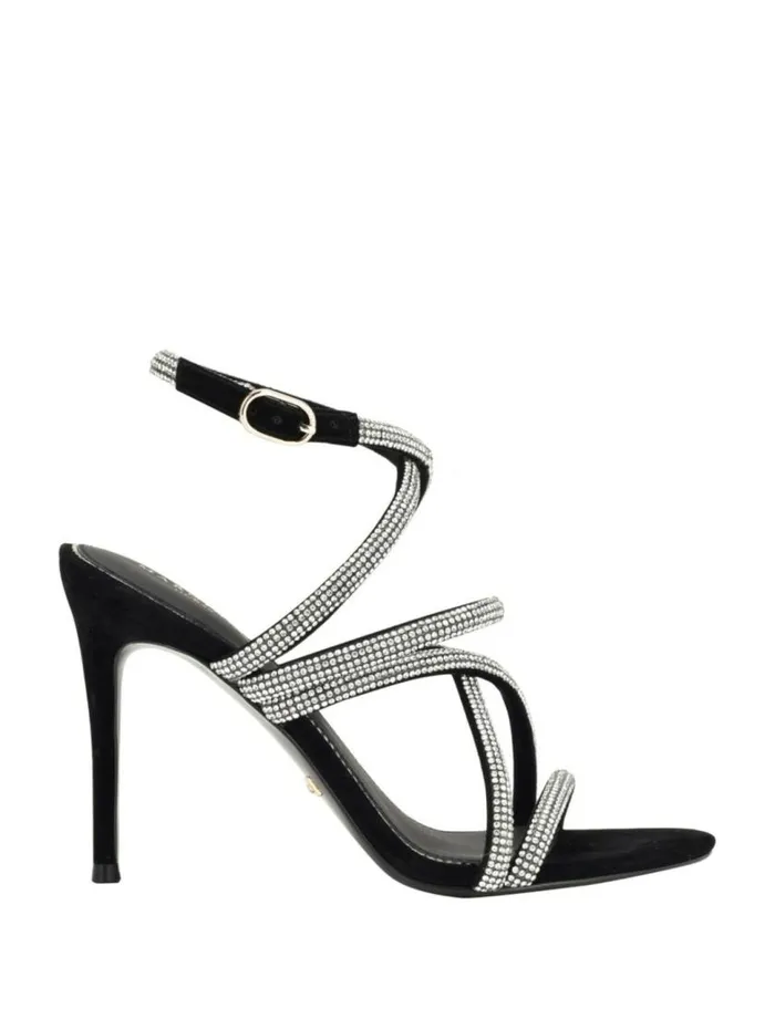 Women Kentas Strappy Sandal Blk Suede Marciano Shoes