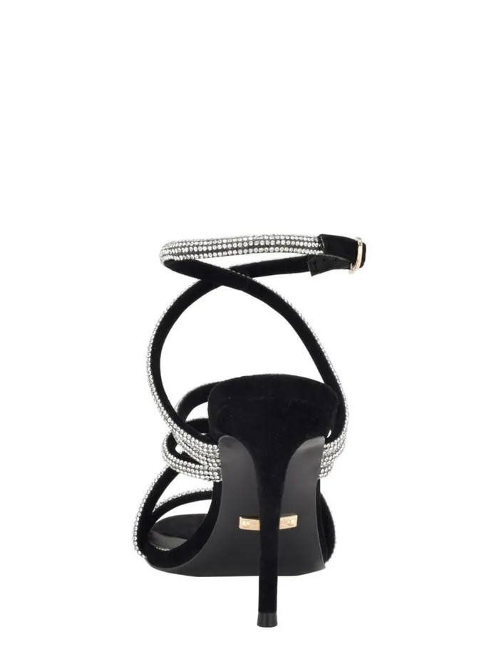 Women Kentas Strappy Sandal Blk Suede Marciano Shoes