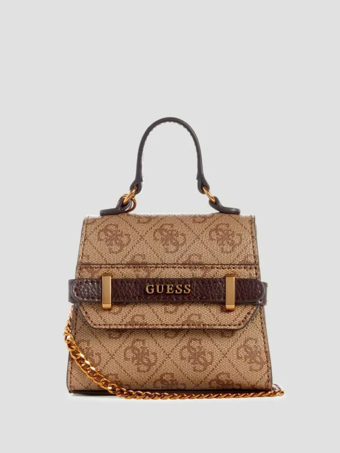 WomenKids GUESS Handbags Sestri Quattro G Micro Mini Satchel Light Vintage