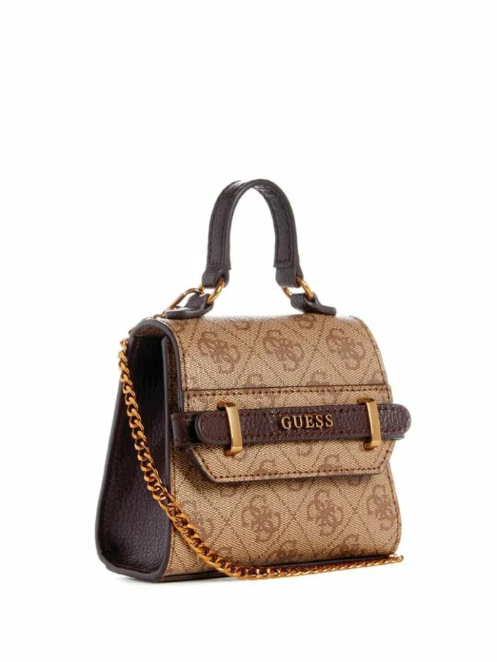WomenKids GUESS Handbags Sestri Quattro G Micro Mini Satchel Light Vintage