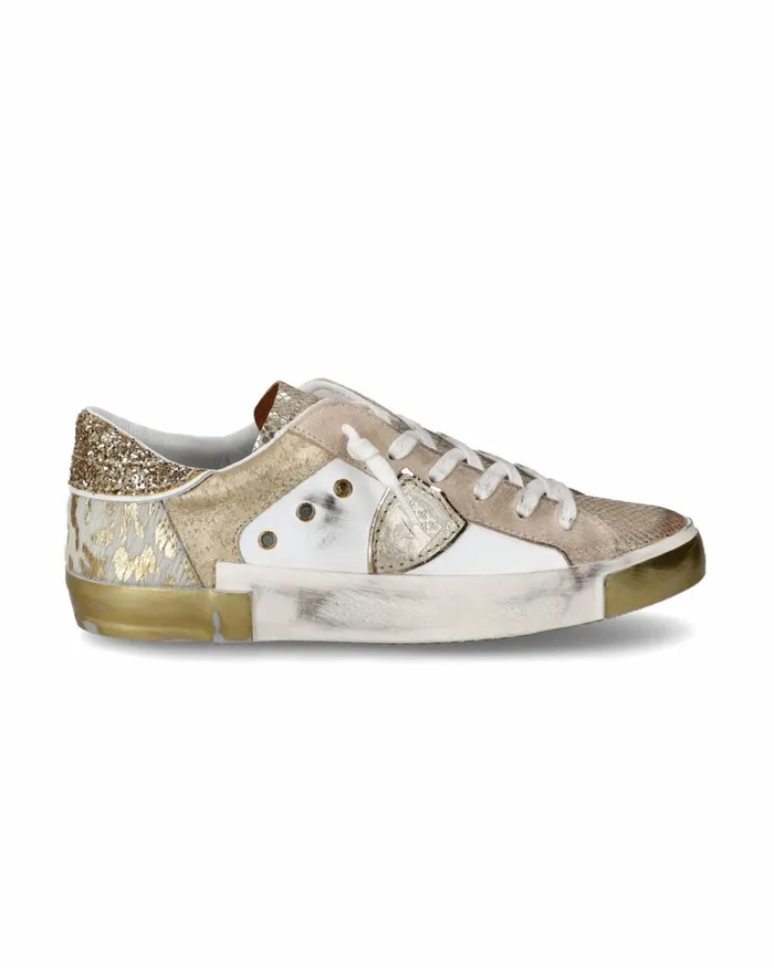 WomenKids Prsx Sneakers WhiteGold Casual Shoes Philippe Model Paris Casual