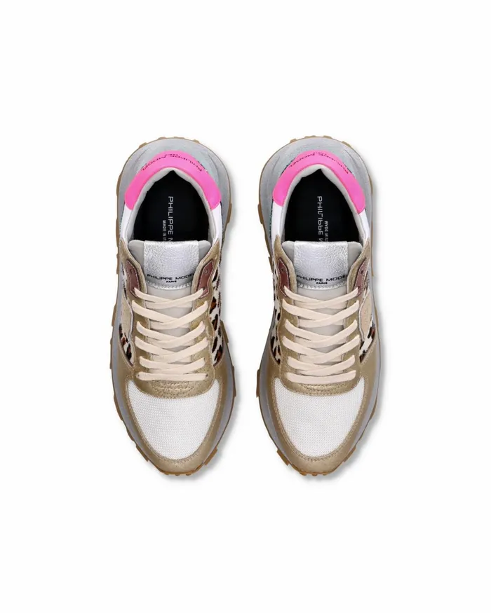 WomenKids Tropez Haute Sneakers WhiteFuchsia Casual Shoes Philippe Model Paris Casual