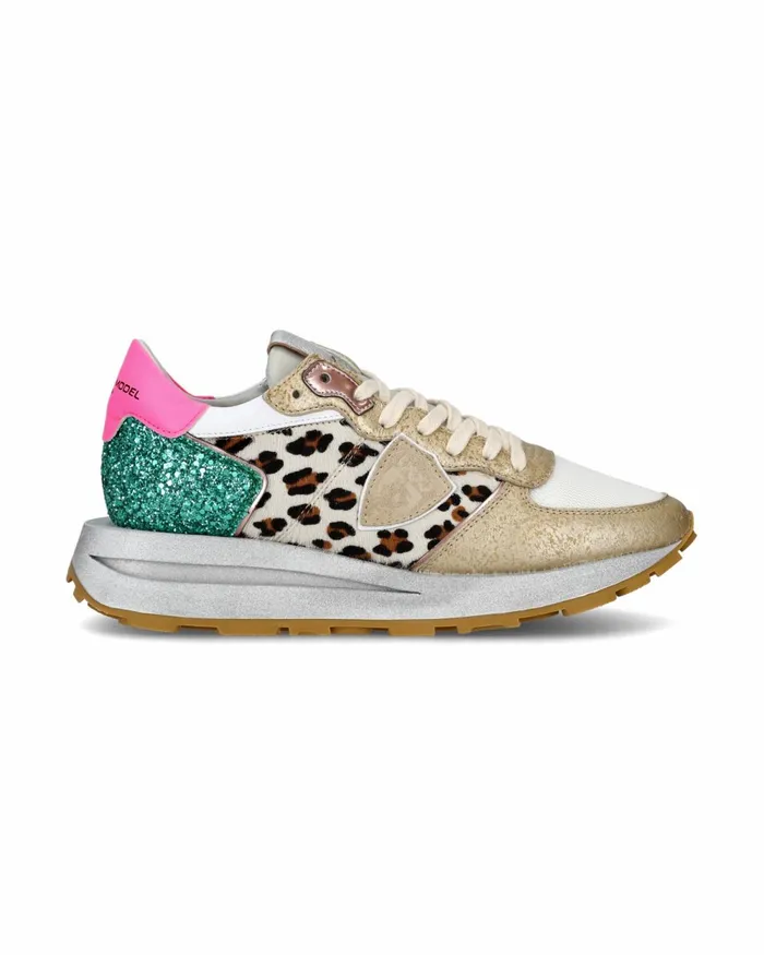 WomenKids Tropez Haute Sneakers WhiteFuchsia Casual Shoes Philippe Model Paris Casual