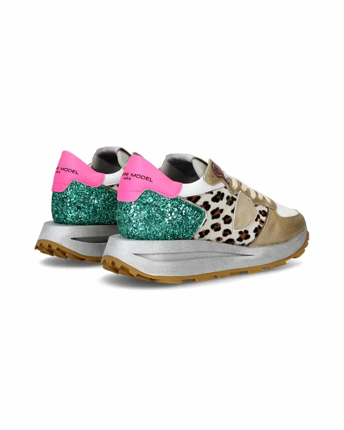 WomenKids Tropez Haute Sneakers WhiteFuchsia Casual Shoes Philippe Model Paris Casual