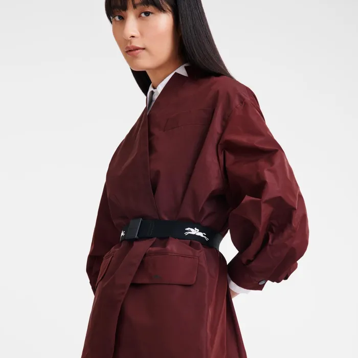 Women Kimono Jacket Burgundy Longchamp Coats and Jackets