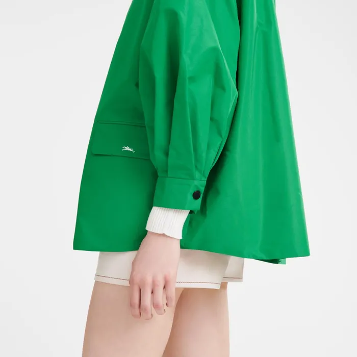 Women Kimono Jacket Green Longchamp Coats and Jackets