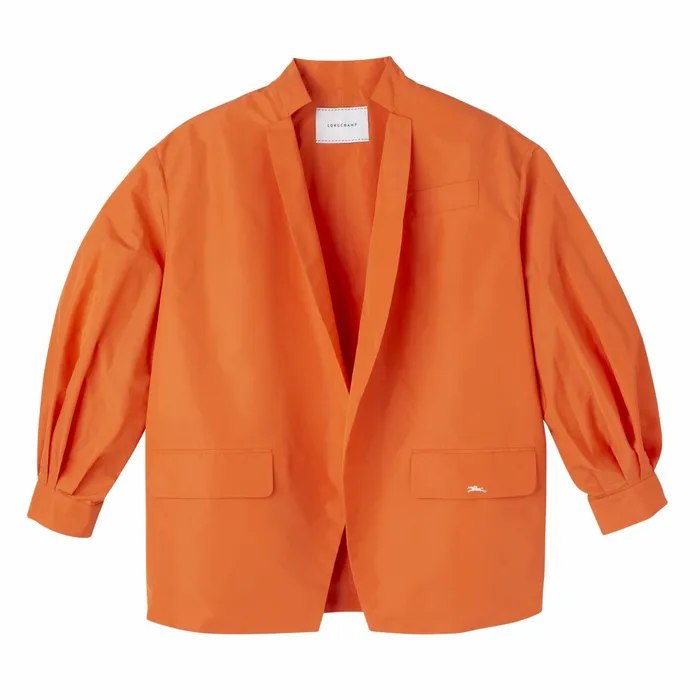 Women Kimono Jacket Orange Longchamp Coats and Jackets
