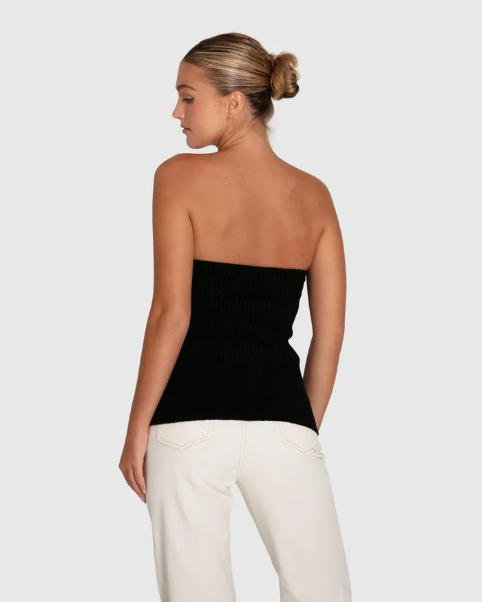 Women Knitwear Belle and Bloom Distant Memories Knit Bustier 8211 Black