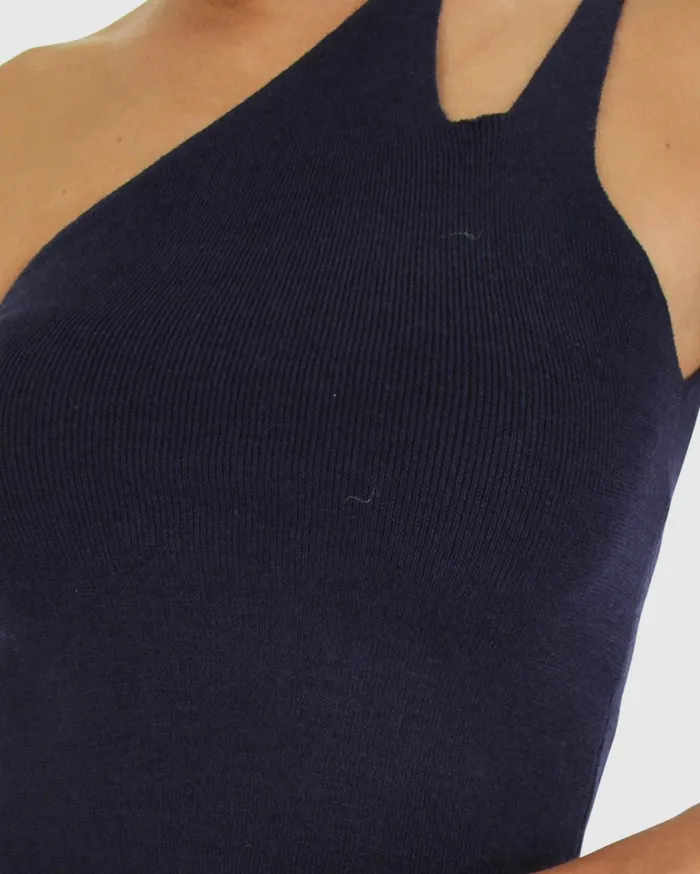 Women Knitwear Belle and Bloom Symphony Double Strap Knit Crop 8211 Navy