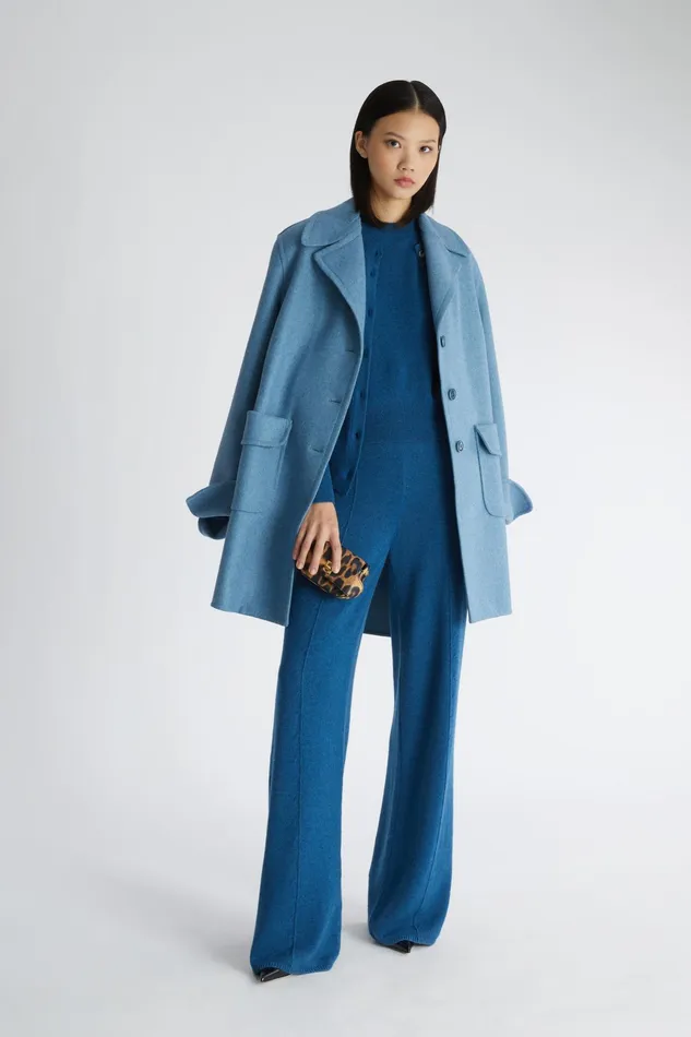 Women Knitwear Ermanno Scervino Blu Cashmere Cardigan With Pockets 8211 Ermanno Scervino Blue
