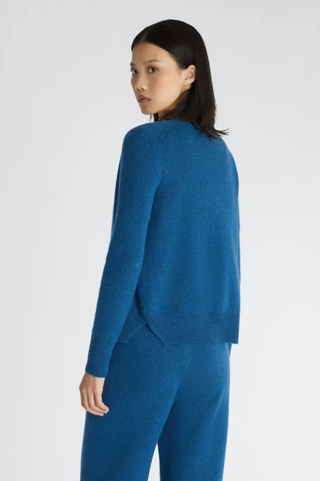 Women Knitwear Ermanno Scervino Blu Cashmere Cardigan With Pockets 8211 Ermanno Scervino Blue