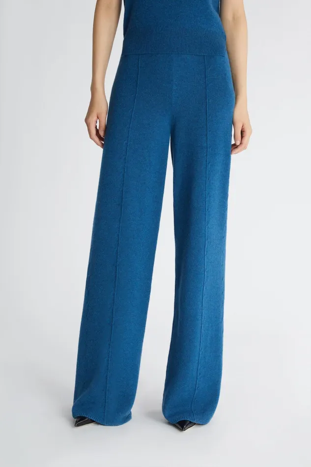 Women Knitwear Ermanno Scervino Cashmere Taupe Palazzo Pants 8211 Ermanno Scervino Taupe