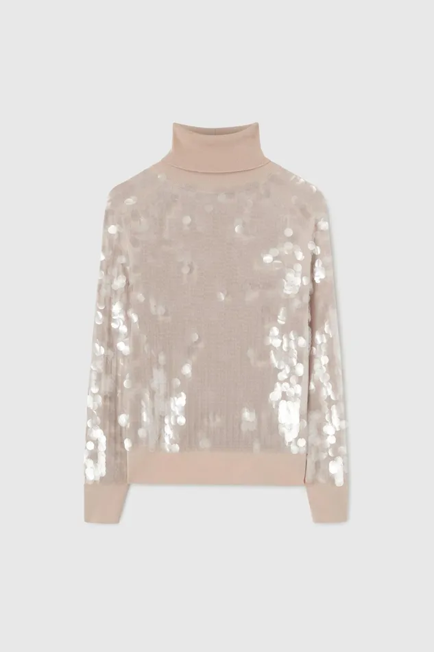 Women Knitwear Ermanno Scervino Pure Merino Wool Sweater With Sequins