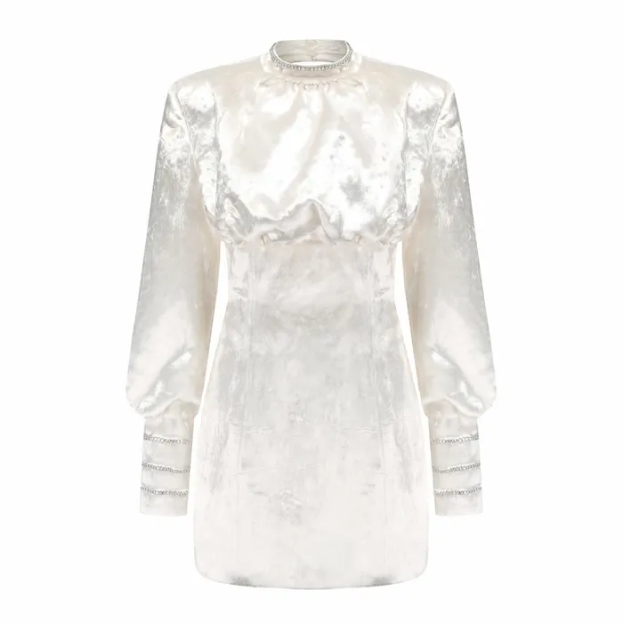 Women Kyra White Dress Nana Jacqueline Velvet