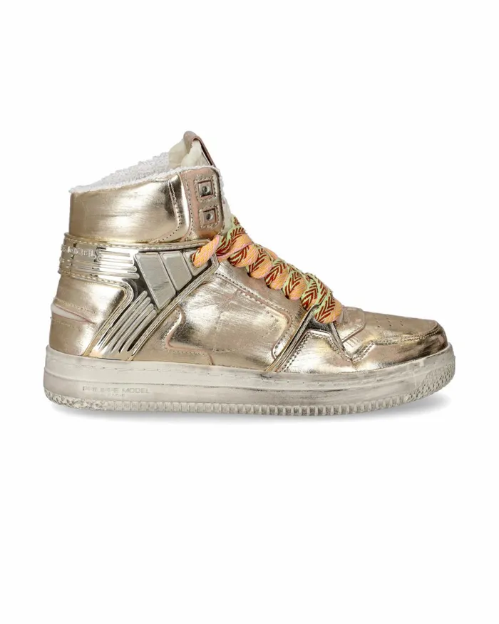 Women La Grande High Sneakers Platinum Shoes Philippe Model Paris Street