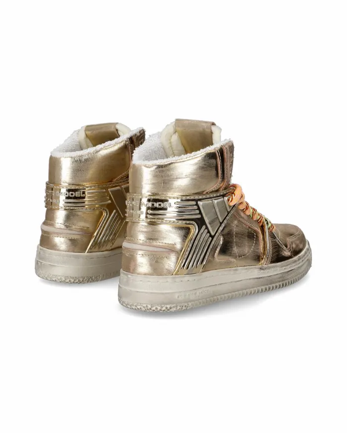Women La Grande High Sneakers Platinum Shoes Philippe Model Paris Street