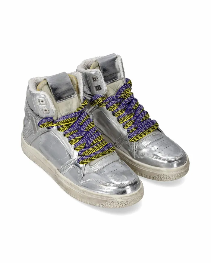 Women La Grande High Sneakers Silver Shoes Philippe Model Paris Street