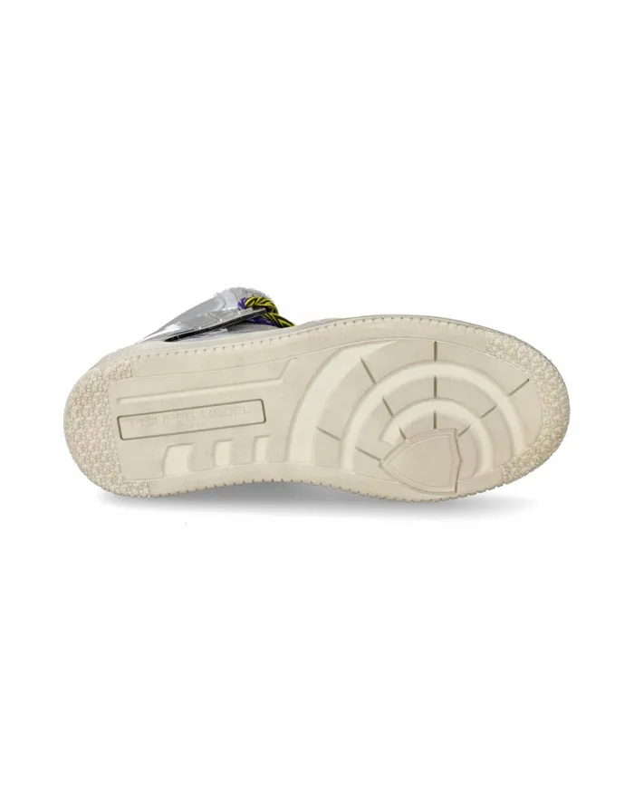Women La Grande High Sneakers Silver Shoes Philippe Model Paris Street