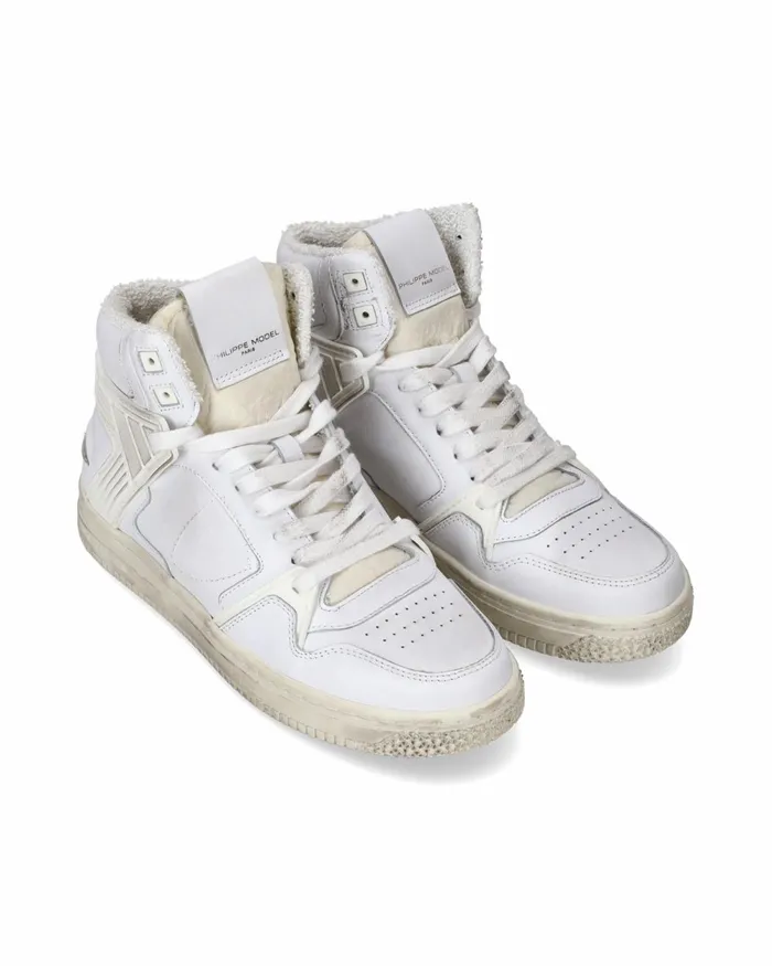 Women La Grande High Sneakers White Shoes Philippe Model Paris Street
