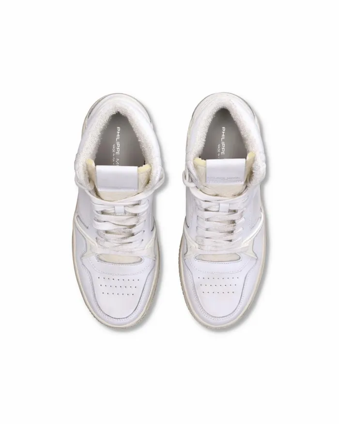 Women La Grande High Sneakers White Shoes Philippe Model Paris Street