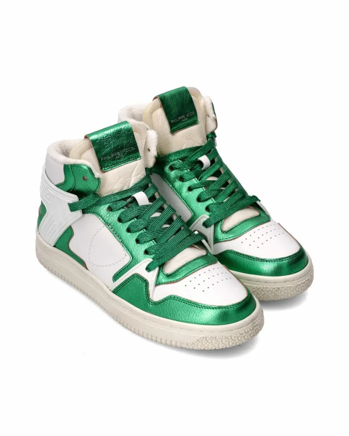 Women La Grande Sneakers WhiteGreen Shoes Philippe Model Paris Street