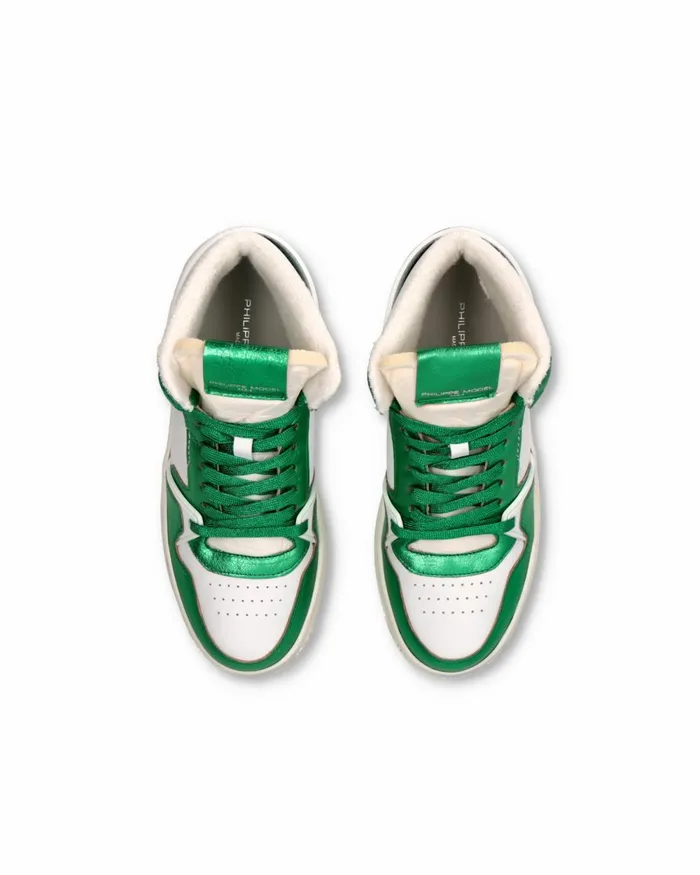 Women La Grande Sneakers WhiteGreen Shoes Philippe Model Paris Street