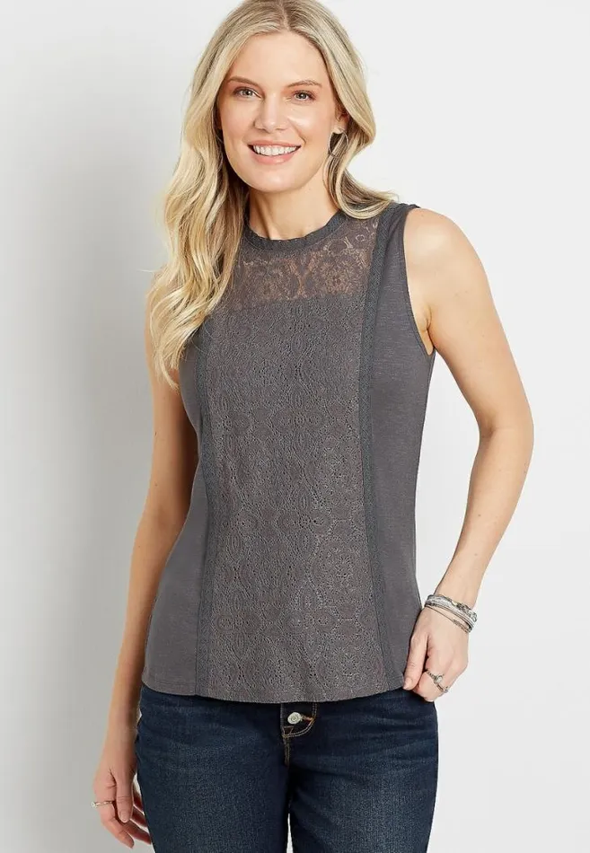 Women Lace Front Tank Top Maurices Tops