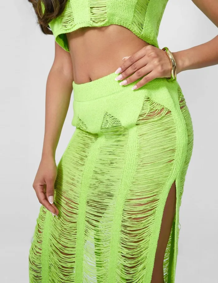 Women Ladder Detail Top Green Green Public Desire Tops