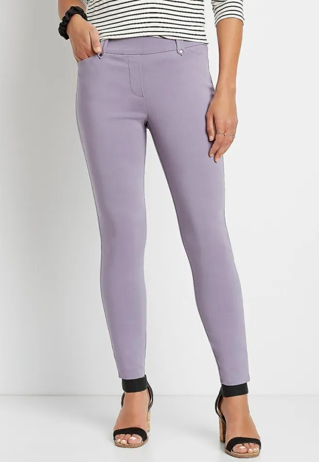 Women Lavender Bengaline Skinny Ankle Pant Maurices Bottoms