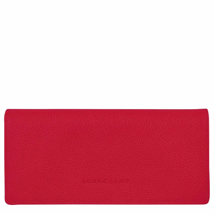 Women Le Foulonn Continental Wallet Love Longchamp Leather Wallets