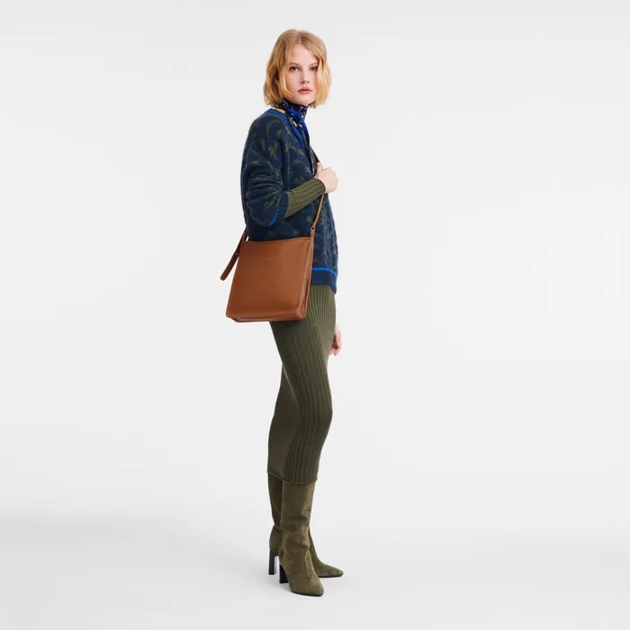 Women Le Foulonn M Crossbody Bag Caramel Longchamp Crossbody Bags
