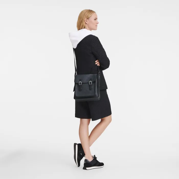 Women Le Foulonn M Crossbody Bag Navy Longchamp Crossbody Bags