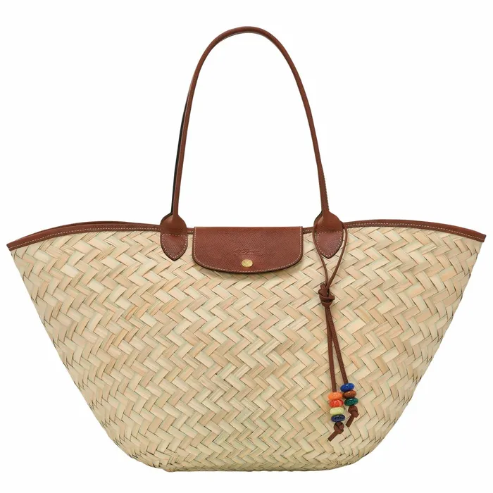 Women Le Panier Pliage XL Basket Bag Brown Longchamp Handbags