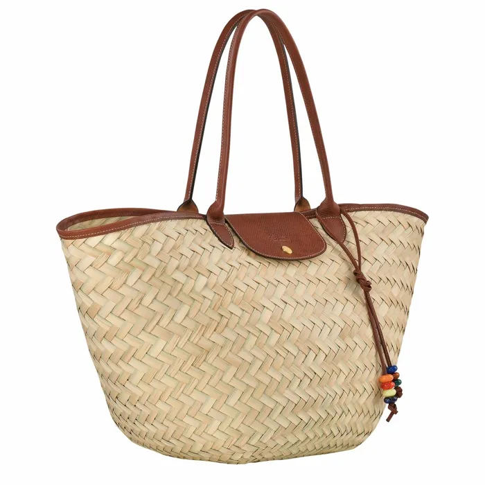 Women Le Panier Pliage XL Basket Bag Brown Longchamp Handbags