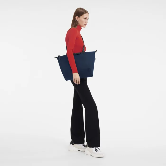 Women Le Pliage Energy L Tote Bag Navy Longchamp Shoulder Bags