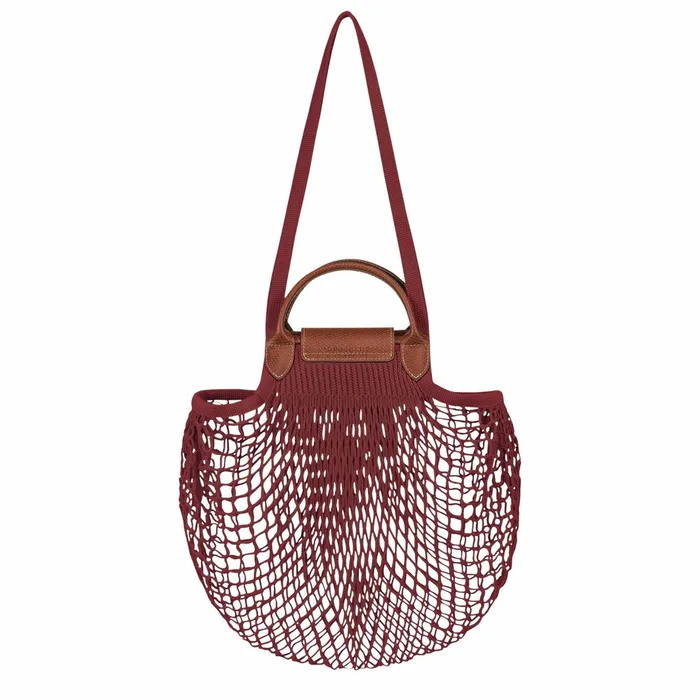 Women Le Pliage Filet L Mesh Bag Mahogany Longchamp Handbags