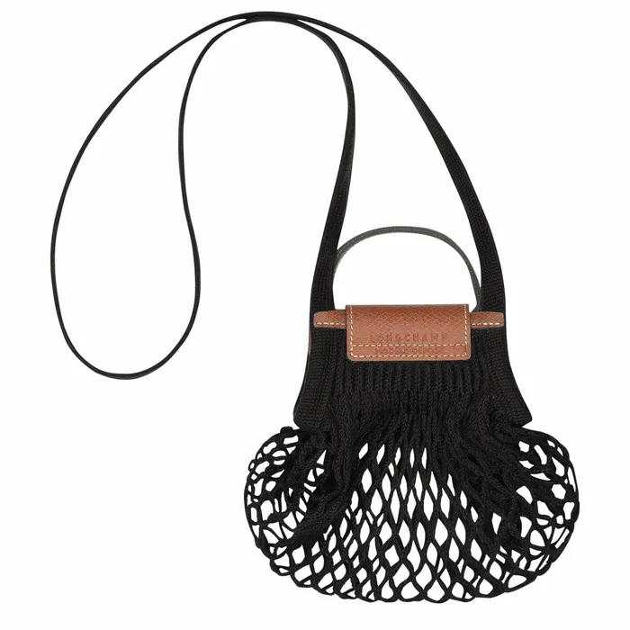 Women Le Pliage Filet XS Mesh Bag Black Longchamp Clutches