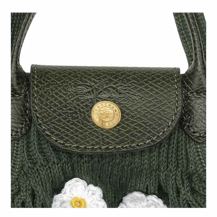 Women Le Pliage Filet XS Mesh Bag Khaki Longchamp Clutches