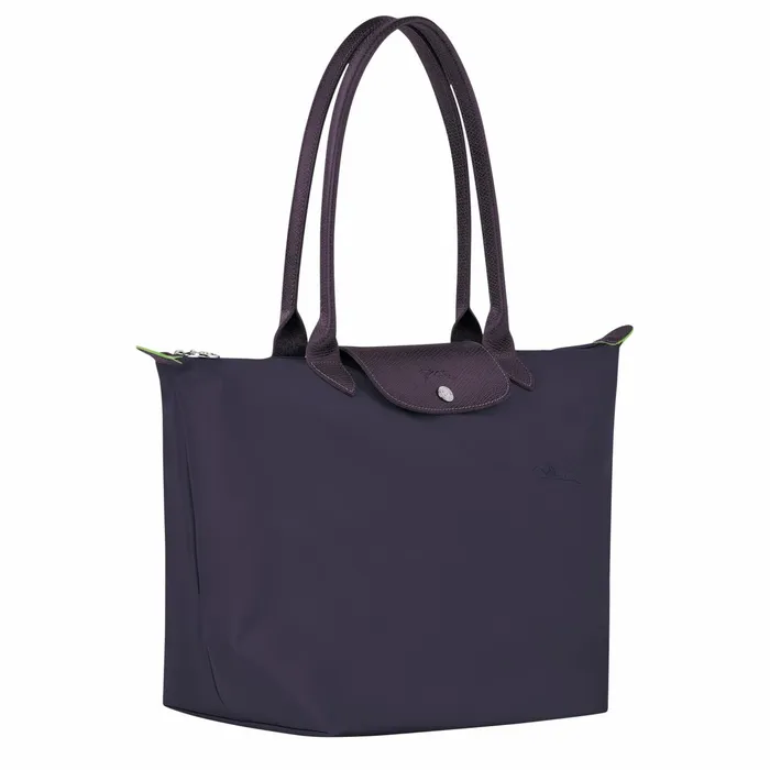 Women Le Pliage Green L Tote Bag Bilberry Longchamp Shoulder Bags