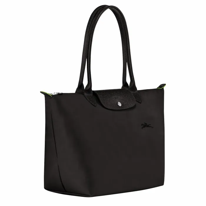 Women Le Pliage Green L Tote Bag Black Longchamp Shoulder Bags