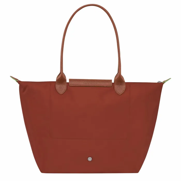 Women Le Pliage Green L Tote Bag Chestnut Longchamp Shoulder Bags